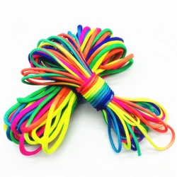 Multicolored Parachute Cord Rope for Outdoor and DIY Projects (Rainbow)