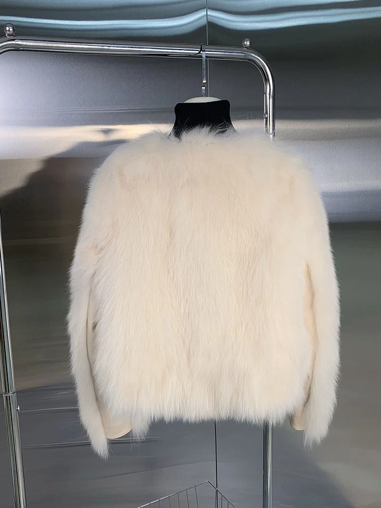 Winter Short Faux Fox Fur Coats Thicken Warm Furry Casaco Korean Fashion Slim Chaquetas Vintage Plush Cropped Jaqueta Feminina