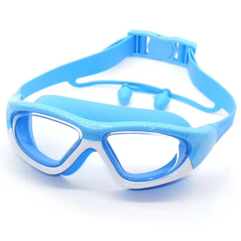 

Professional Swimming Goggles kids swimming glasses with Earplugs Anti-Fog UV silicone Waterproof Swimming Eyewear for children