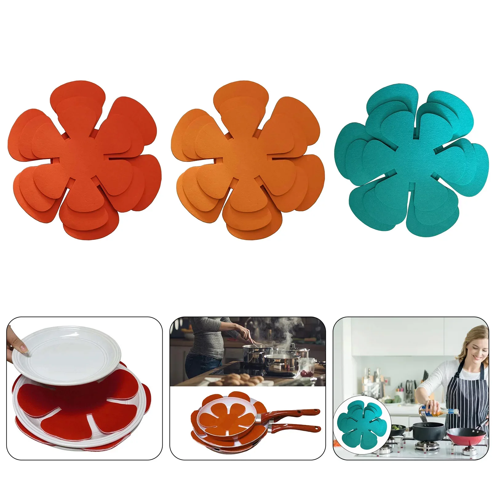 12-Piece Non-Slip Felt Pot and Pan Protector Set