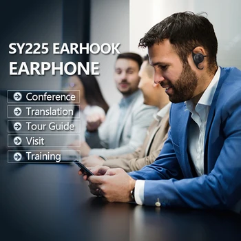 Auricolari a Forma di D con Gancio Morbido per Orecchie, Cuffie Portatili con Clip da 3,5mm, Stereo per Laptop, PC, Telefoni Android e Apple