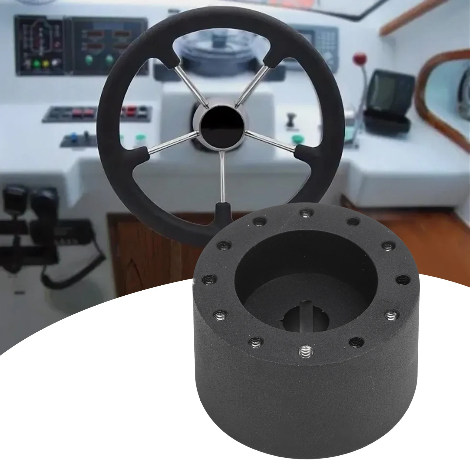 Marine Steering Wheel Hub Adapter 3/4 inch Keyway Boat Hub Adapter Stable Connection Easy Installation High Hardness