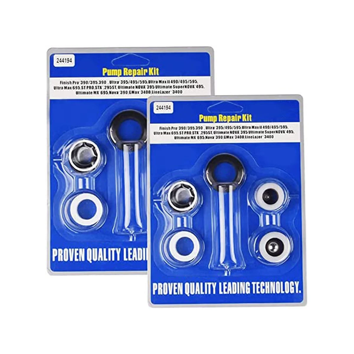 

244194 Aftermarket Pump Repair Packing Kit for Airless Paint Sprayer 390 395 490 495 595 3400 Compatible (2 Pack)