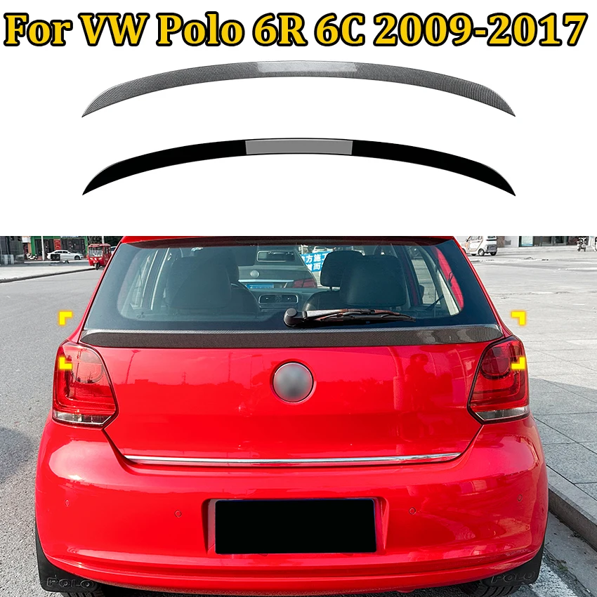 

Задний Средний спойлер для VW Polo 6R 6C 2009-2017, задний спойлер для крыши багажника, крышка спойлера, комплект кузова, автомобильные аксессуары, украшение