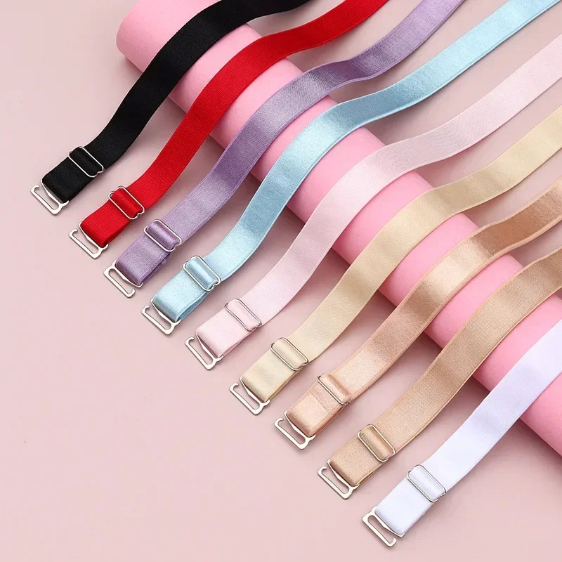 Bra Straps Invisible Bra Straps Shoulder Straps of Bra Accessories Adjustable High Elastic Strap with Metal Adjustment Buckle Underwear Replacement Bra Straps