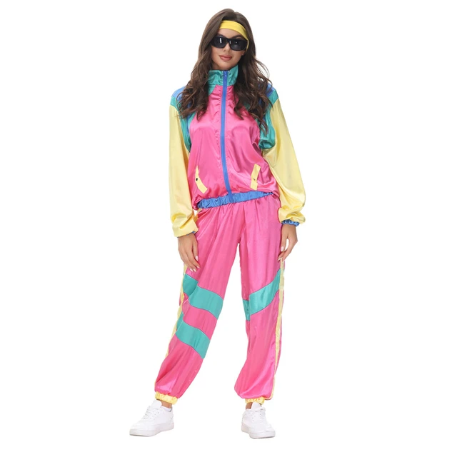 Vintage Disco 80er 90er Jahre Kostüme Halloween Frauen Mode Hippie  Sportswear Kostüm Party Erwachsene verkleiden Hip Hop Wiedersehen Outfits -  AliExpress