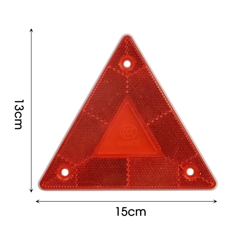 4/1pcs Triangle Warning Reflector Truck Stop Warning Sign Plate Rear Light Safety Reflective Sign Board Red Warning Reflector images - 6