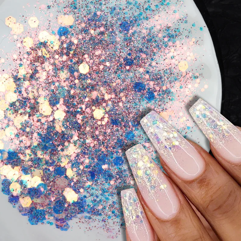 Holographic Glitter Holo Nail  Mixed Size Nail Glitter Holo