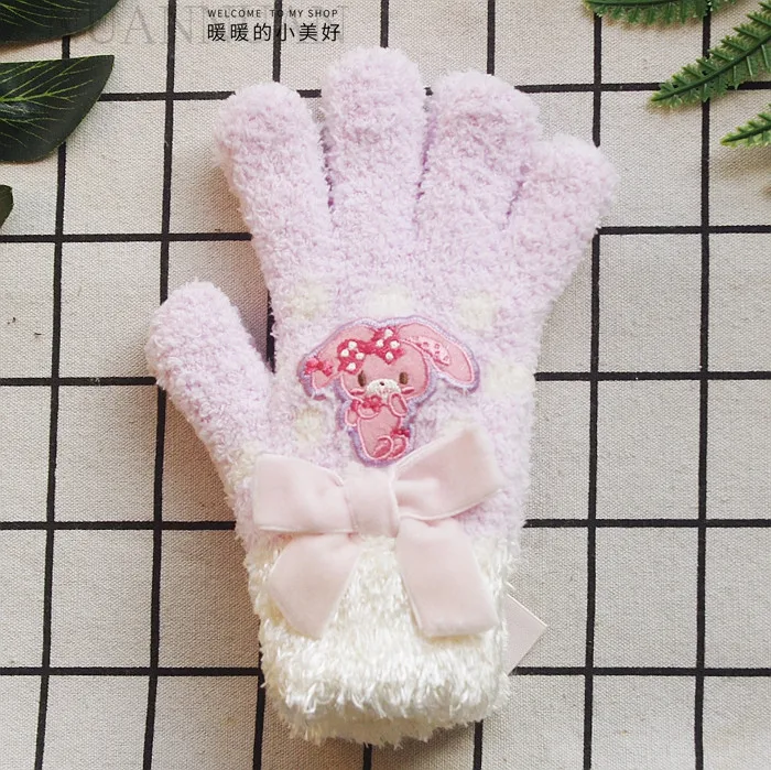 Bonbonribbon Mewkledreamy Winter Gloves for Girls Kids Cartoon Anime Cat Cute Kawaii Gloves