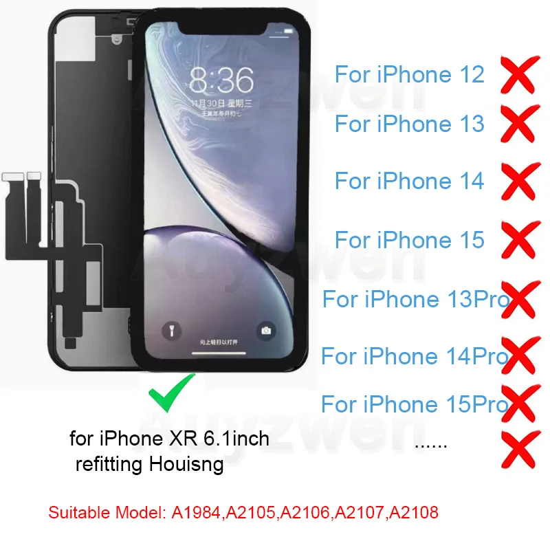 IPhone用デジタイザー付きフラットスクリーン,金属製ディスプレイ付き