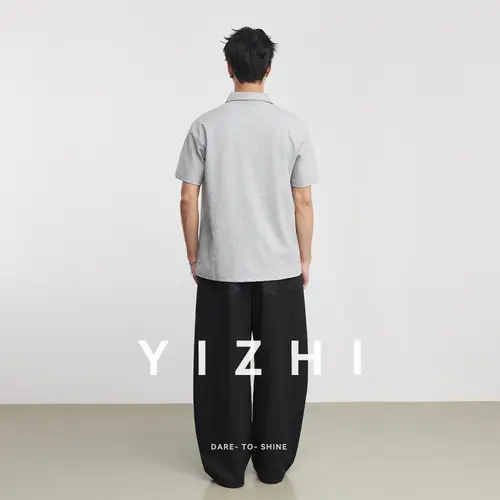Men's Half Placket Short Sleeve Polo Shirt 2026 Summer Loose Luxury Lapel Business Casual Knit T-Shirt - Image 6