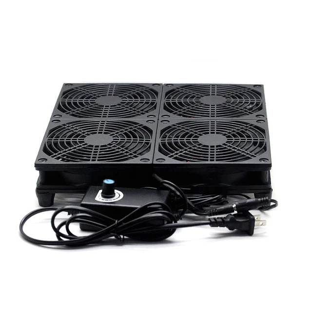 TV Box Router Fan High Air Volume Quiet 120mm 12V with Speed Power Supply Cooling Fan DIY Gaming Laptop Base Cooler 2