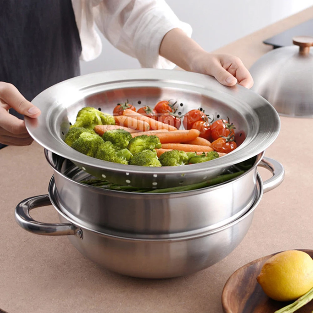 304 Stainless Steel Steamer Steamer ousehold Multi-function Steaming Tray Kitchen Tools