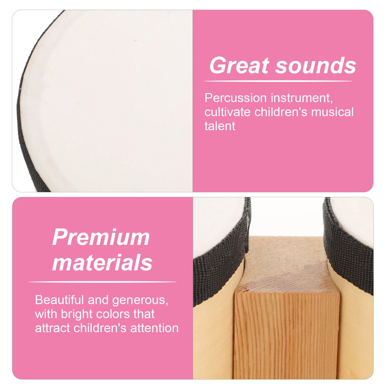 5 Inch Wooden Drum Percussion Instrument For Adults Early Education Dance Class Music Instruments Durable Wood Rhythm