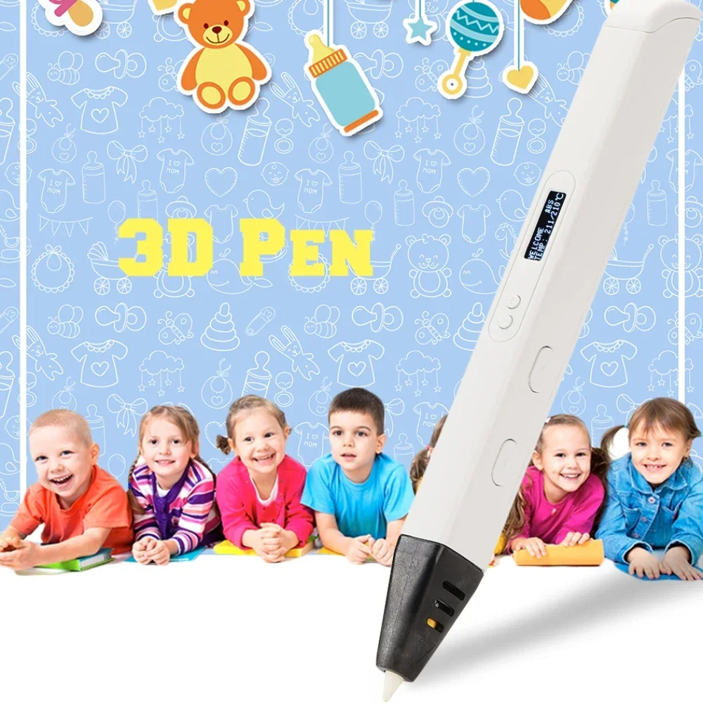 Hot Selling RP800A 3D Pen Scribble Pen Display 3D Printing with PLA Filament for Doodling Making Christmas Presents New