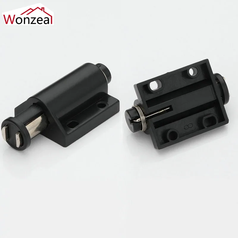 Cabinet Catches Magnet 1/2pcs Black Color Door Stops Closer Furniture Magnetic Hidden Kitchen Door Stoppers Damper er