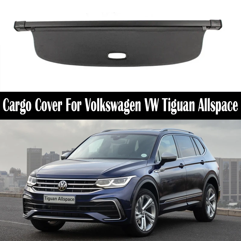 

Rear Trunk Cargo Cover For Volkswagen VW Tiguan Allspace 2018-2024 Shield Shade Curtain Partition Board Privacy Security