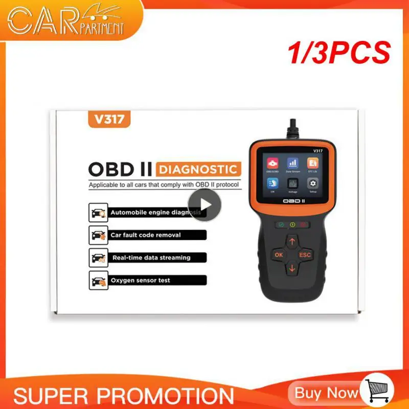 

1/3PCS 2 Real-time Oxygen Sensor Test Automobile Fault Detector OBD II EOBD Code Reader V317 Car Diagnostic Tool