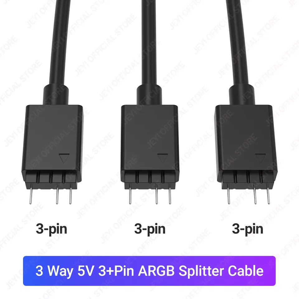 Cavo Splitter ARGB 5V 1 A 2 - Estensione 3 Pin Per Ventole LED E Luci PC - Foto 7