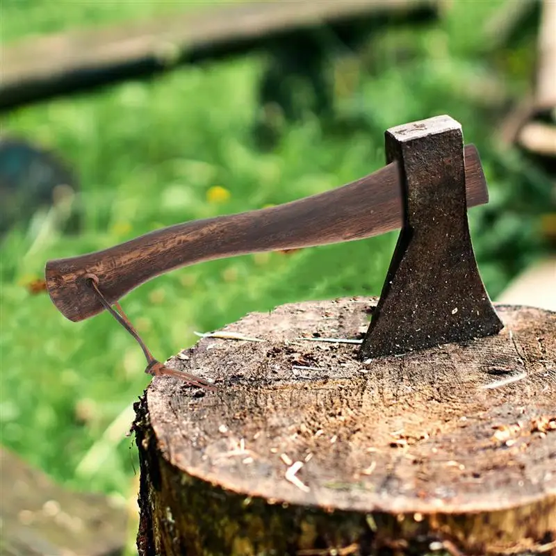 Wooden Campe Handle Replacement Hatchet Handle Outdoor Logging Campe Handle Long Curved Solid Durable Fitting Survival Hatchet 5