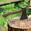 Wooden Campe Handle Replacement Hatchet Handle Outdoor Logging Campe Handle Long Curved Solid Durable Fitting Survival Hatchet 5