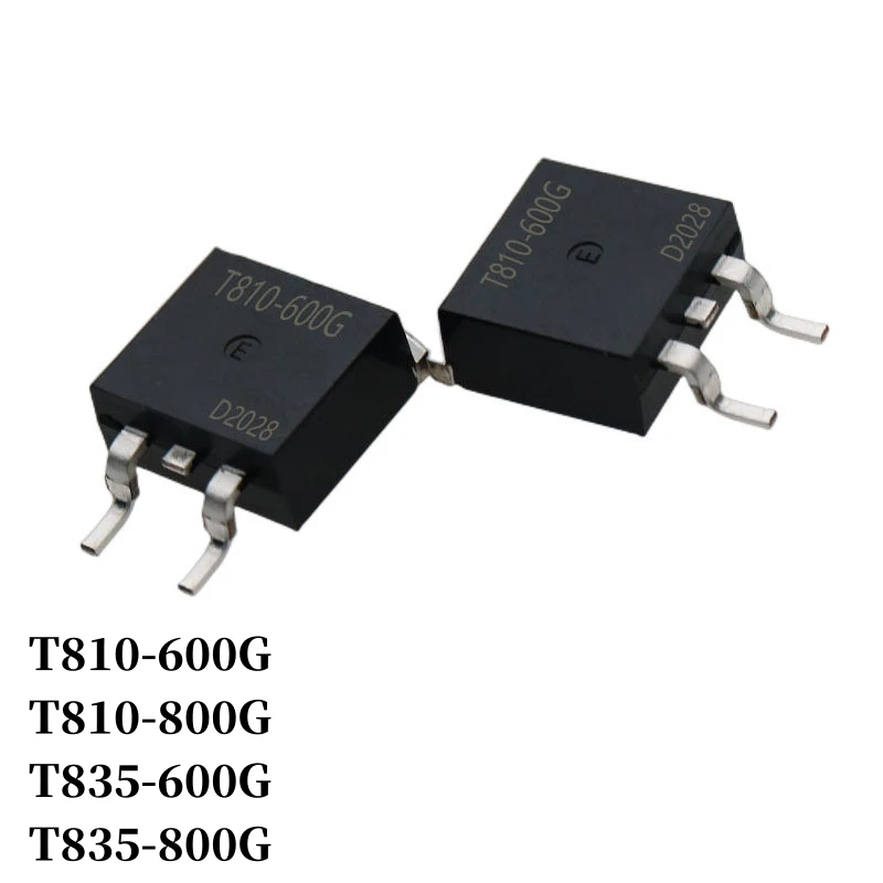 

5~500Pcs T810-600G T810-800G T835-600G T835-800G Triac TO-263 SMD Thyristor 8A 600V/800V Large Chip