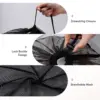 Large Size Laundry Mesh Bag Solid Color Drawstring Laundry Bag Anti-snagging Anti-deformation Mesh Clothes Washing Bag 60x90cm 5