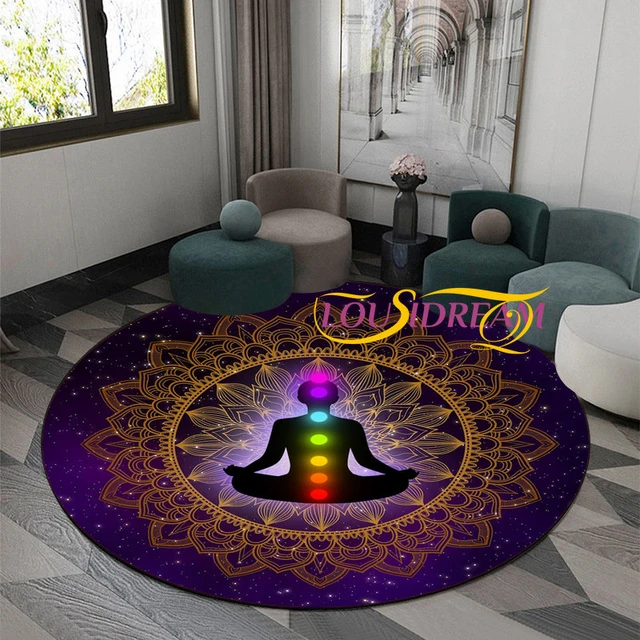 Chakra Rug Colorful Rainbow Rug Floor Rug Mat Spiritual Yoga