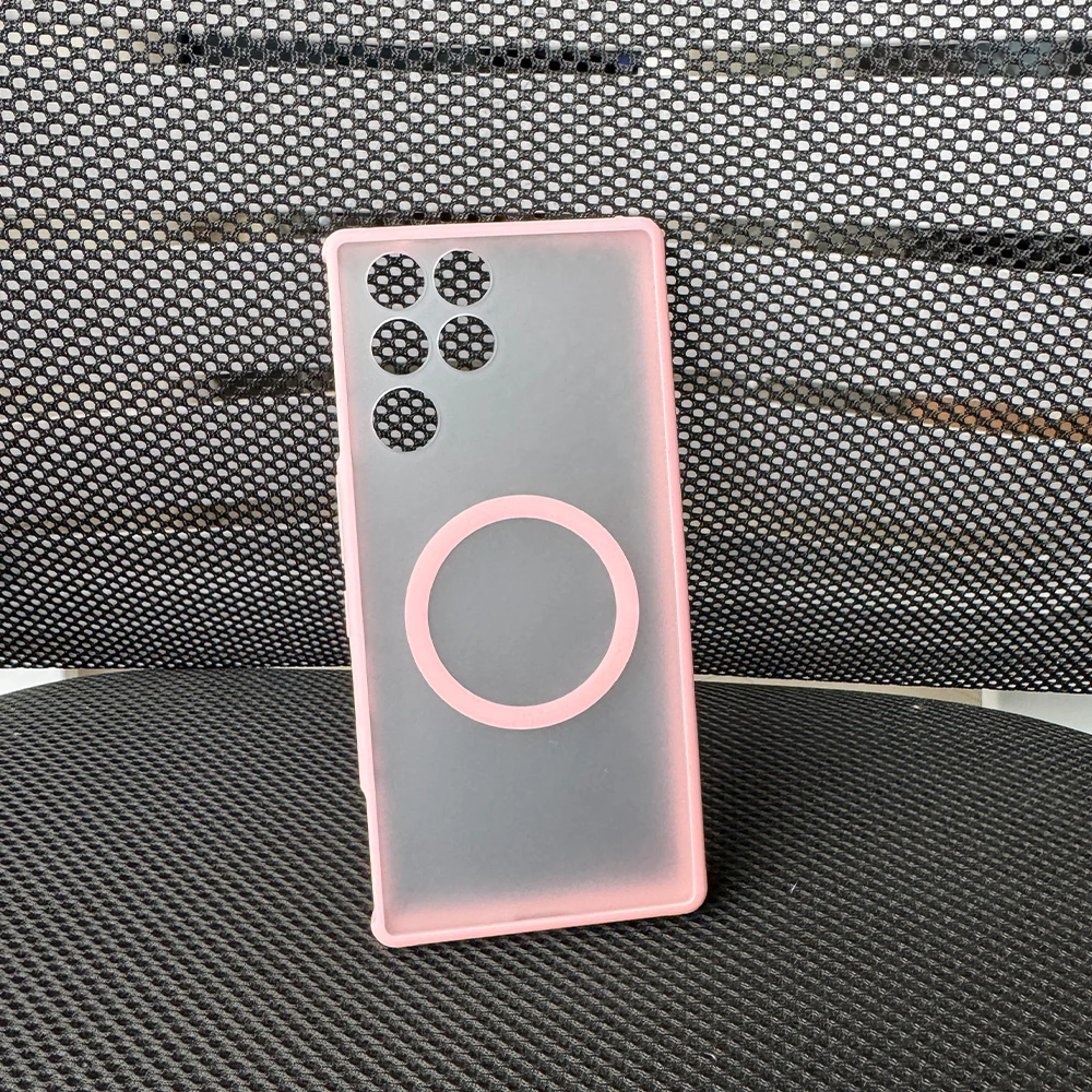 Magnetic Wireless Charging Transparent Frosted Shockproof Phone Case