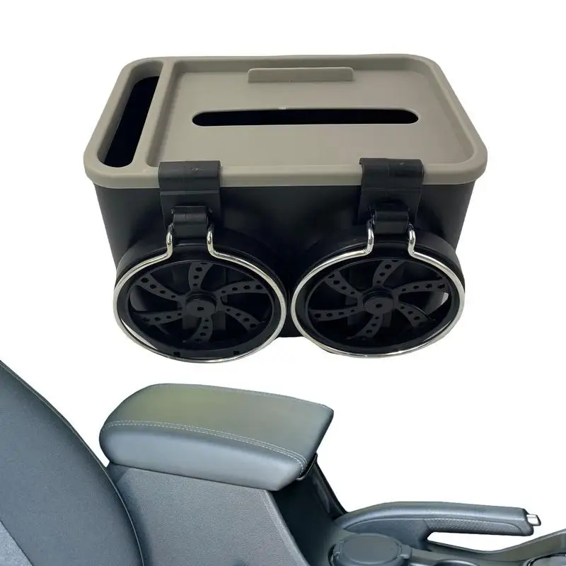 

Car Phone Tissue Cup Storage Holder Car Armrest Storage Box Water Cup Holders Universal Foldable DIY Car Seats Tray Organizer