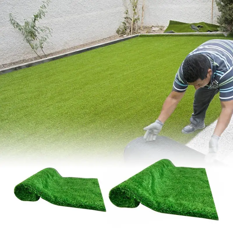 

Artificial Grassland Simulation Lawn Turf Anti Slip Fake Green Grass Mat Carpet DIY Landscape For Home Patio Balcony Decoration