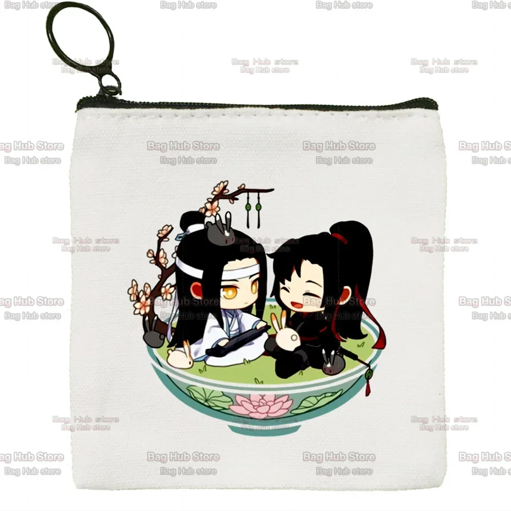 

Милый кошелек для мелочи Mo Dao Zu Shi Graphic Wei Wuxian Lan Wangji для подростков, милый мультяшный кошелек для карт, маленькие кошельки для девочек