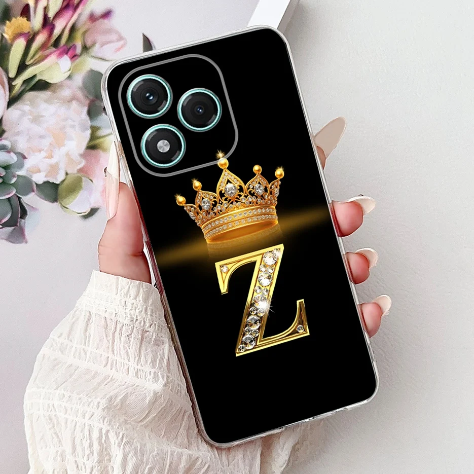 Elegant Crown Letters Silicone Phone Case - Soft 6.7'' Cover