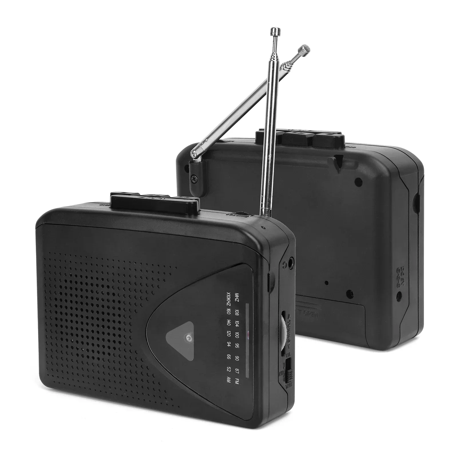 Stereo Tape Speaker Player Portable Music Radio Cassette Tape Player Built-in Personal Walkman AM FM with 3.5mm Eardphone Jack
