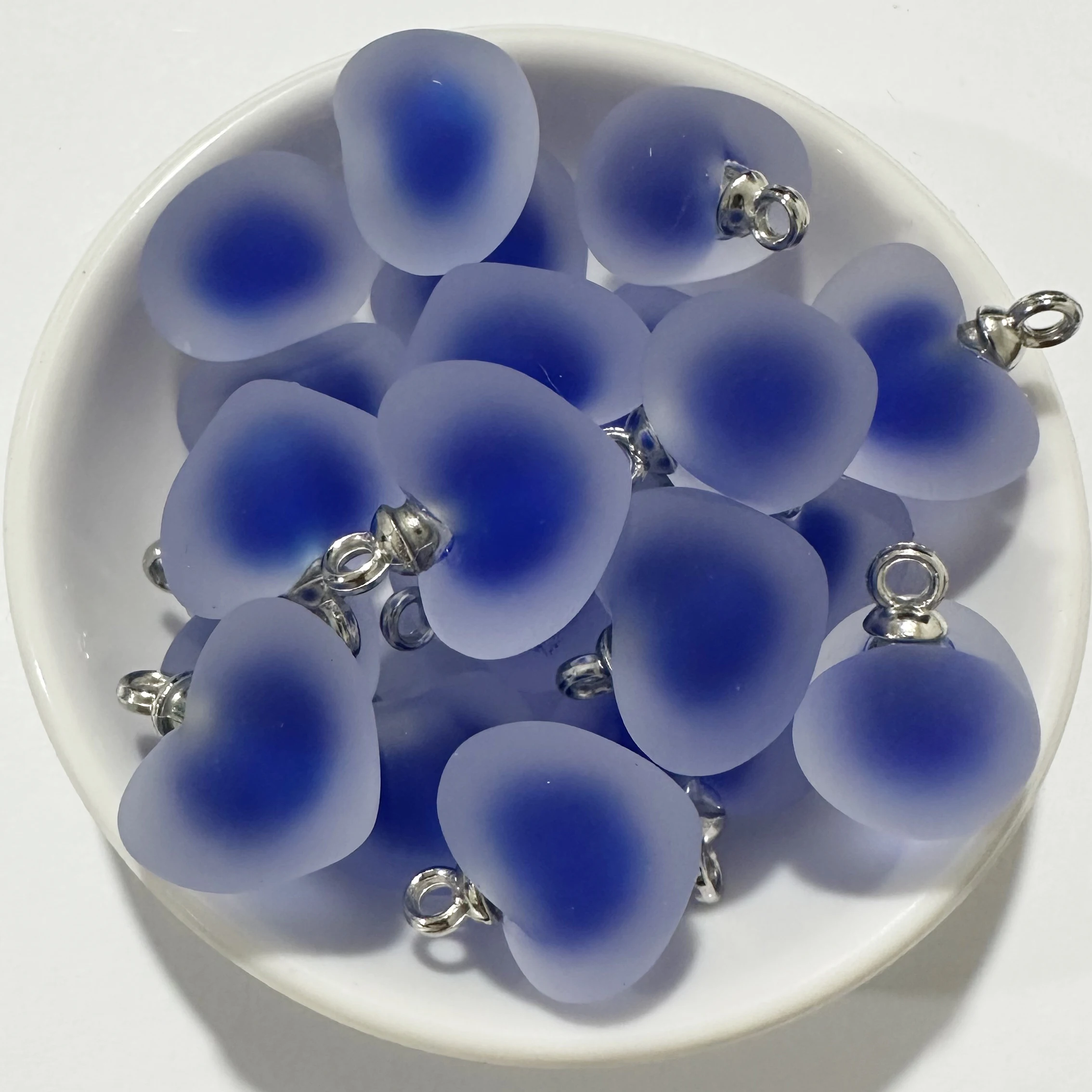 (1 Los = 10 stücke) Herzform matte Perle in Perle Acryl kleiner Anhänger Größe 16mm 11 Farben für Schmuck herstellung DIY – Detail 10