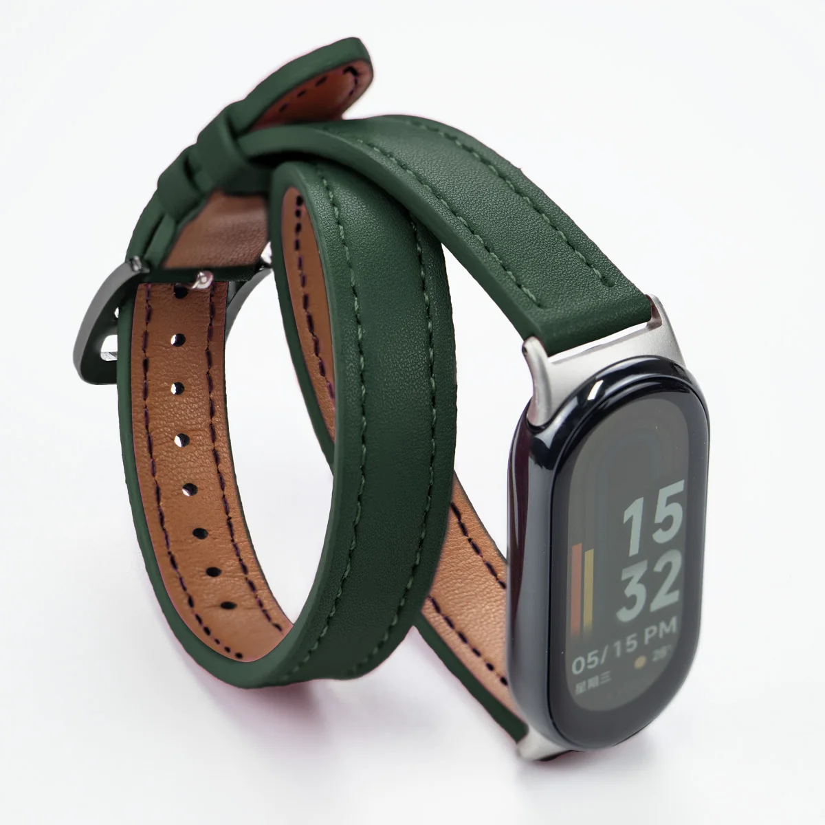 Premium Leather Strap for Mi Band Sports Bracelet - Stylish Replacement Wristband