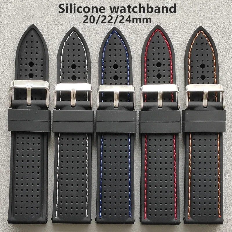 Cinturino Per Orologio In Silicone Traspirante Per Cinturino Impermeabile Universale Rolex Cinturino Per Uomo Donna Per Bracciale Seiko 20Mm 22Mm 24Mm
