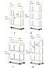 3/4 Layer Kitchen Gap Storage Rack White Freestanding Multilayer Rolling Utility Mobile Cart Bathroom Slim Slide Organizer Shelf 6