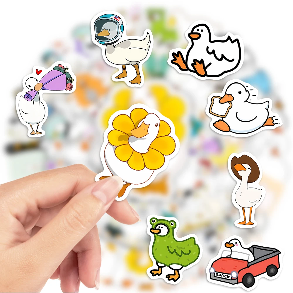 Cartoon Stickers Mixed Duck Goose Aesthetic Graffiti PVC for Diary Laptop etc