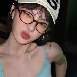 Korea Pure Desire Cute Glasses Frame Women Lovely Ins No Makeup Plain Glasses Men Eyewear Cute Decorative Computer Glasses
