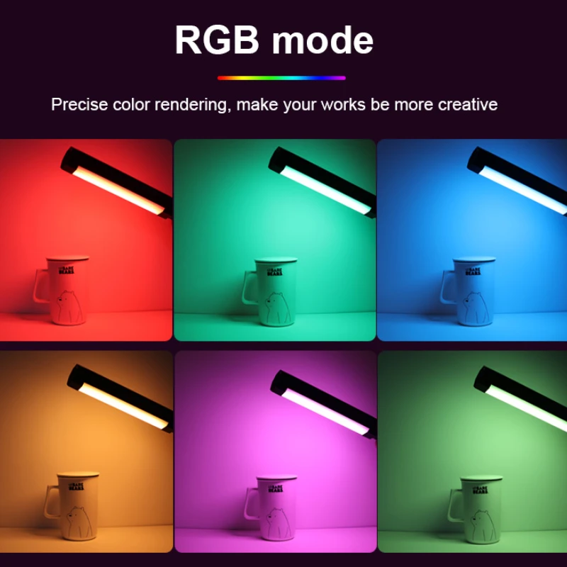LUXCEO V8 RGB 라이트 완드 스틱 핸드 헬드 Led 램프 사진 사진 조명 3000-6000K TikTok Video Vlog 용
