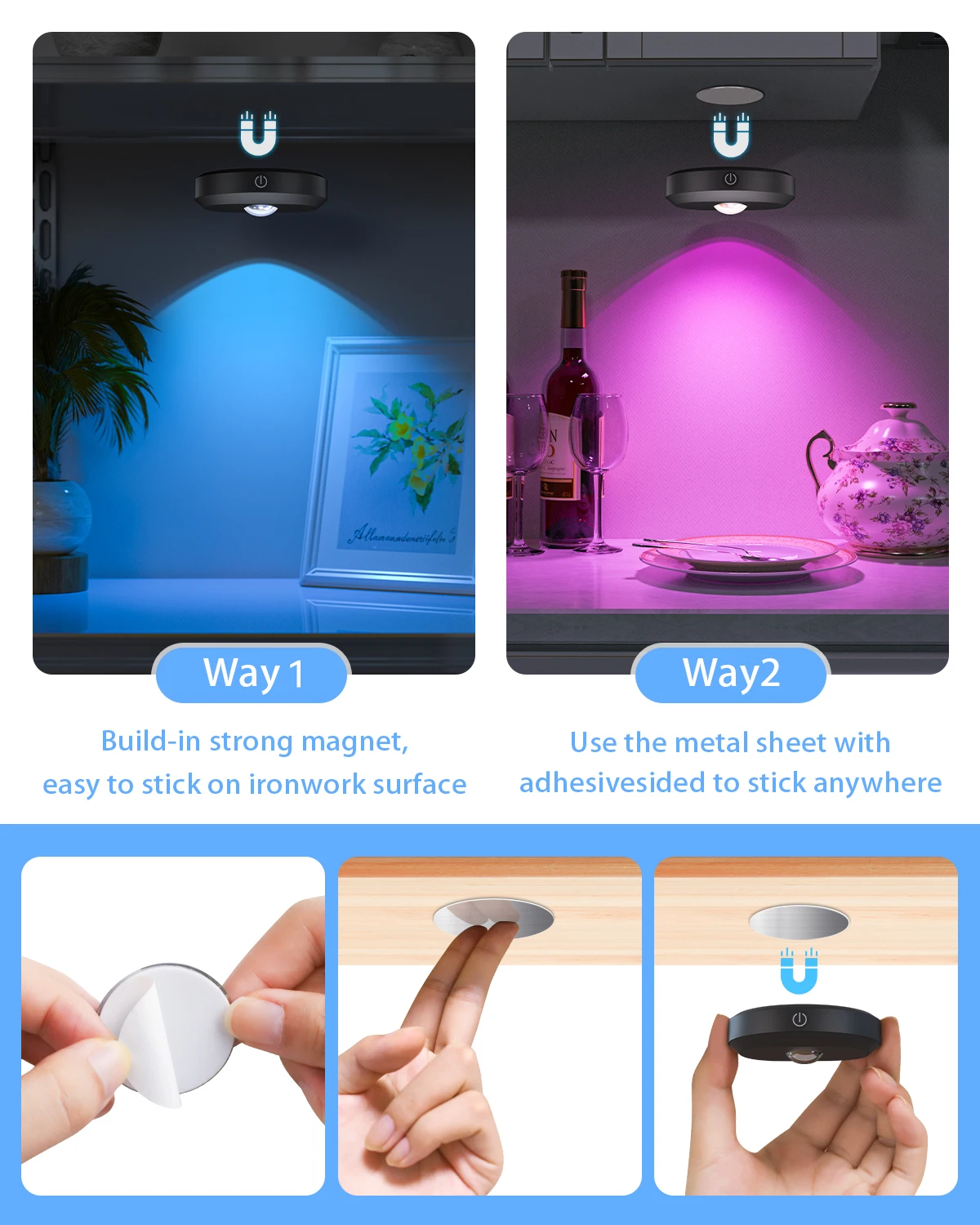 Rechargeable Puck Night Lights 2