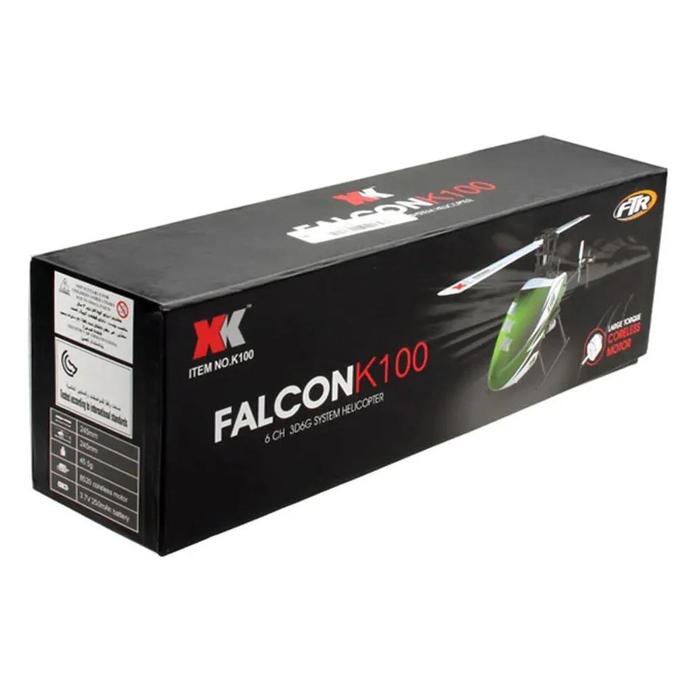 XK K100 BNF (Without Controller ) 6CH  3D 6G System Brush Motor RC Helicopter  Support XK X6 / FUTABA S-FHSS Controller 6