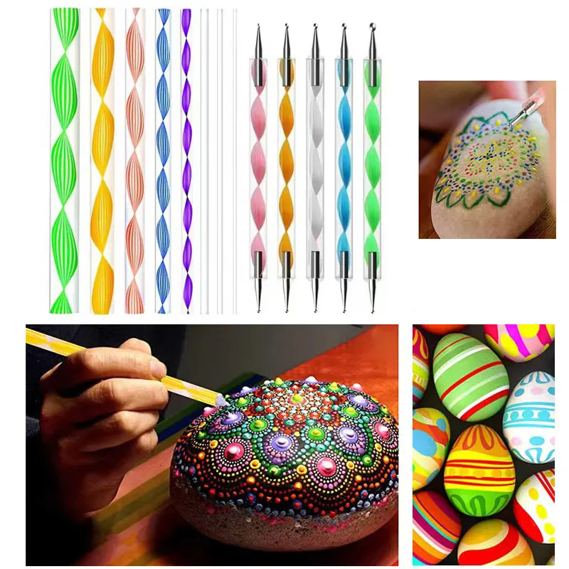Mandala Dotting Tools 13pcs/8pcs/5pcs diy graffiti embellishment drawing stick template dot dot drill pen combination