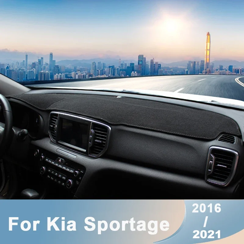 

For KIA Sportage 4 2016-2019 2020 2021 Car Dashboard Cover Mats Avoid Light Pad Instrument Platform Desk Carpets Accessories