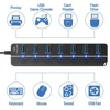 USB Hub 3.0 Multiprise USB High Speed Splitter 7 Port 5Gbps Hub Power Adapter with Switch Long Cable with Multiple Expander Hub 5