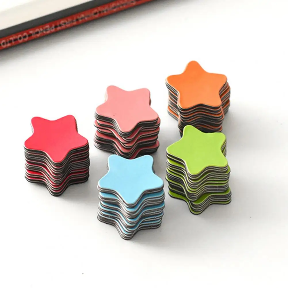 20Pcs/Set Compact Reusable Multifunctional Scratch Resistant Stars Blackboard Magnet Magnetic Sticker Classroom magnetic sticker magnetic fridge stickers