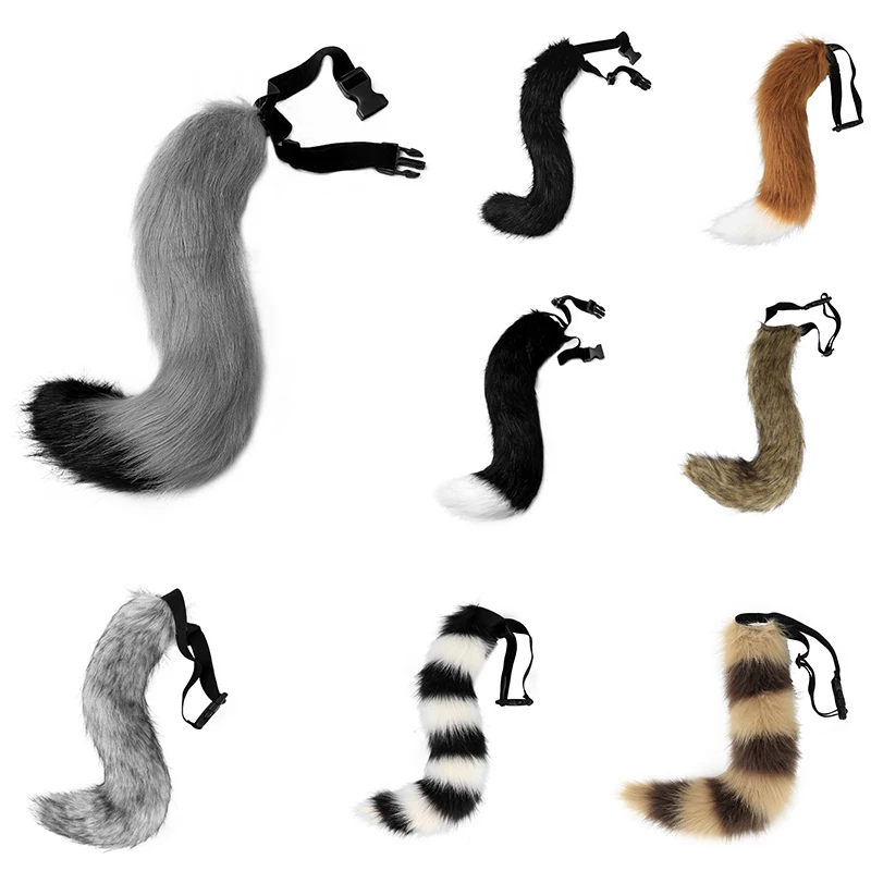CALLARON Faux Tail Dress Up Halloween Cat Dress Up Tail