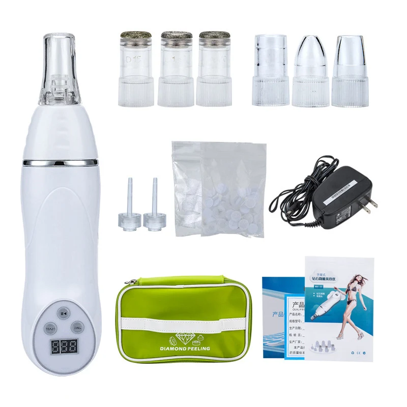 Microdermabrasion Exfoliation Home Use Blackhead Acne Removal Beauty Device Microdermabrasion Diamond Peeling Vacuum Machine Facial Skin Care Scar Faded Set