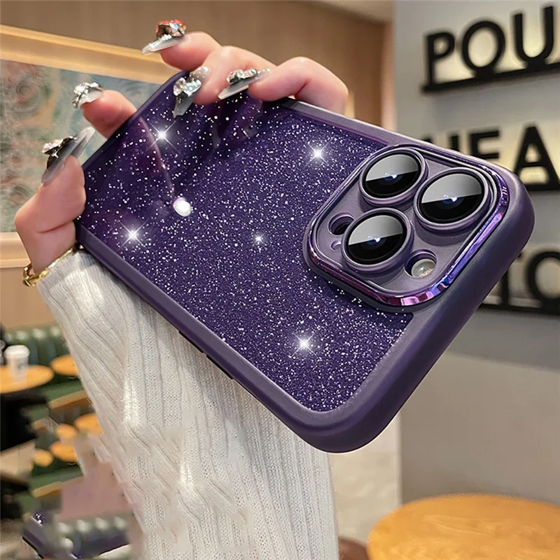 Luxury Glitter Shining Clear Silicone Case For iPhone 15 14 13 12